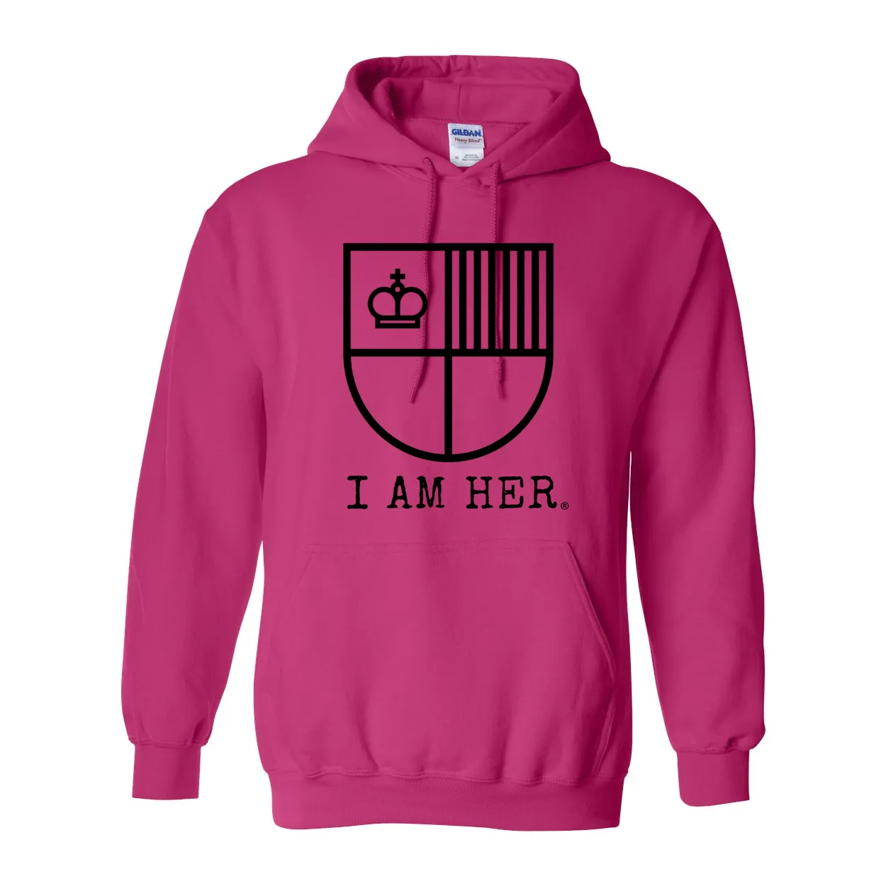 I AM HER Shield Women's Hooded Sweatshirt