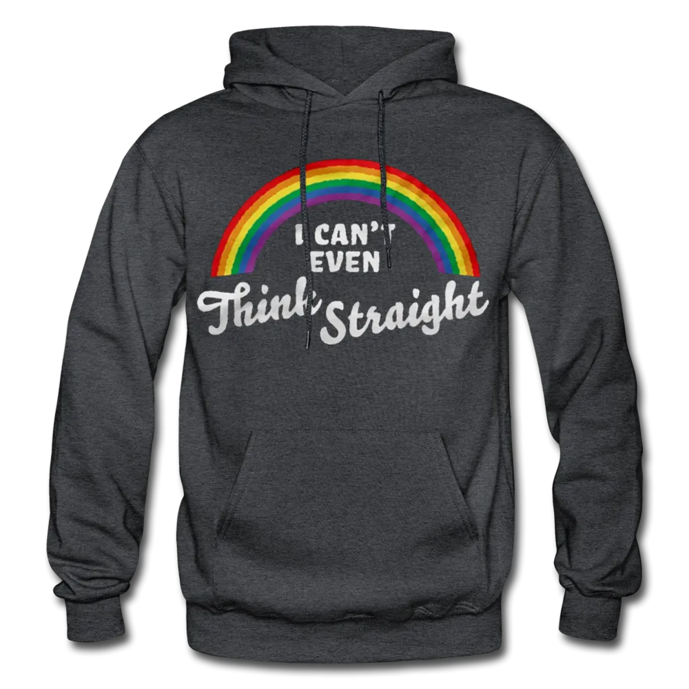 I Can't Even Think Straight LGBTQ Pride Rainbow Men's/Unisex Premium Adult Pullover Hoodie