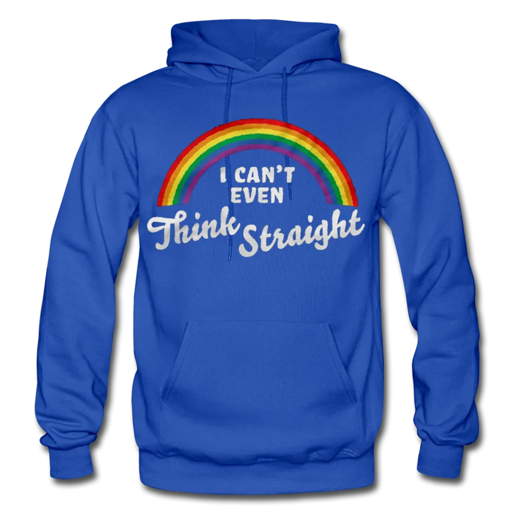 I Can't Even Think Straight LGBTQ Pride Rainbow Men's/Unisex Premium Adult Pullover Hoodie