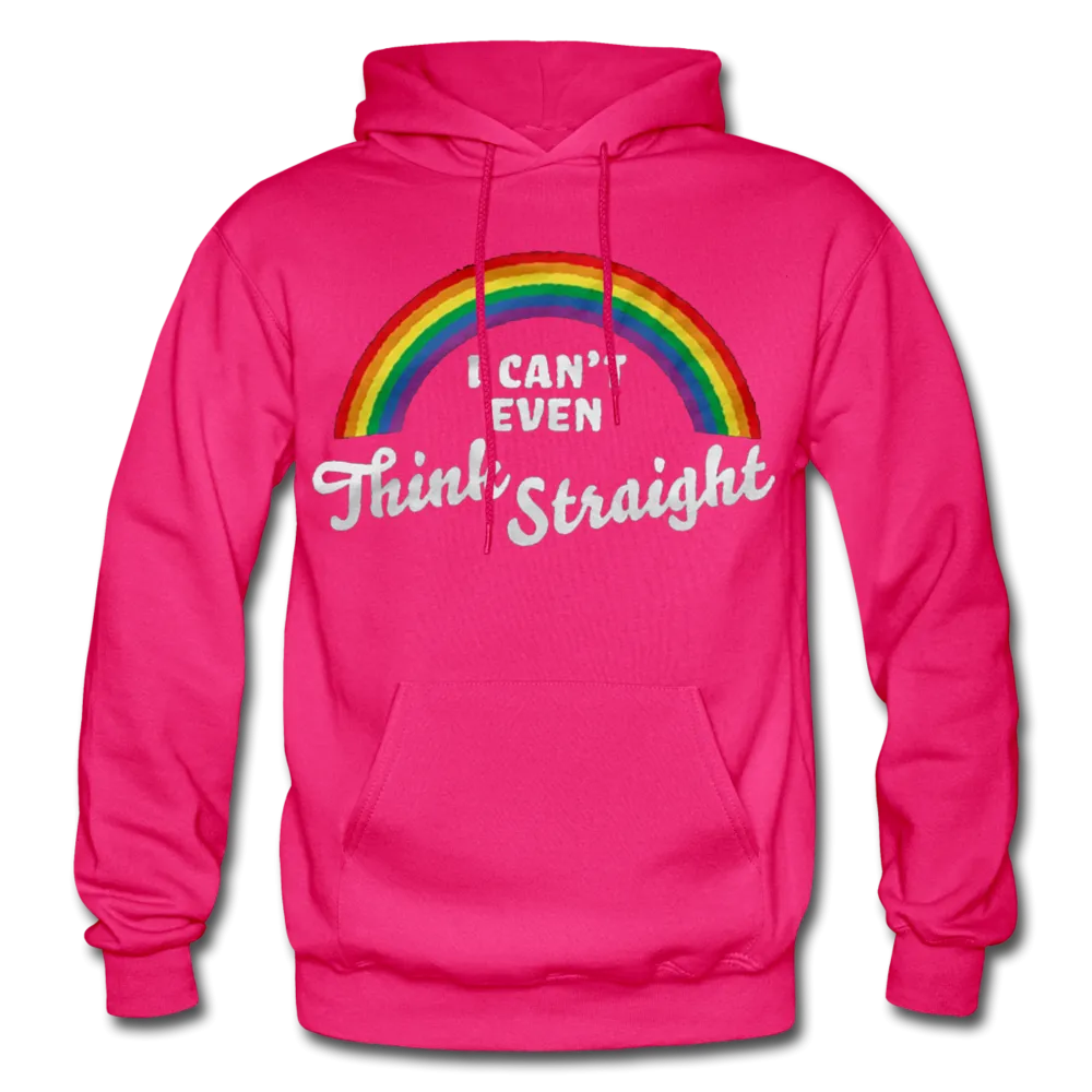I Can't Even Think Straight LGBTQ Pride Rainbow Men's/Unisex Premium Adult Pullover Hoodie