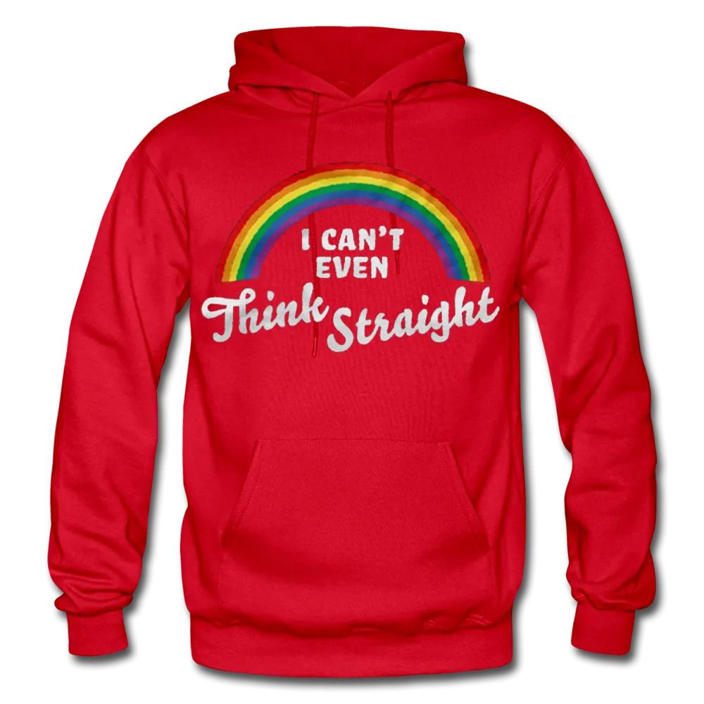 I Can't Even Think Straight LGBTQ Pride Rainbow Men's/Unisex Premium Adult Pullover Hoodie