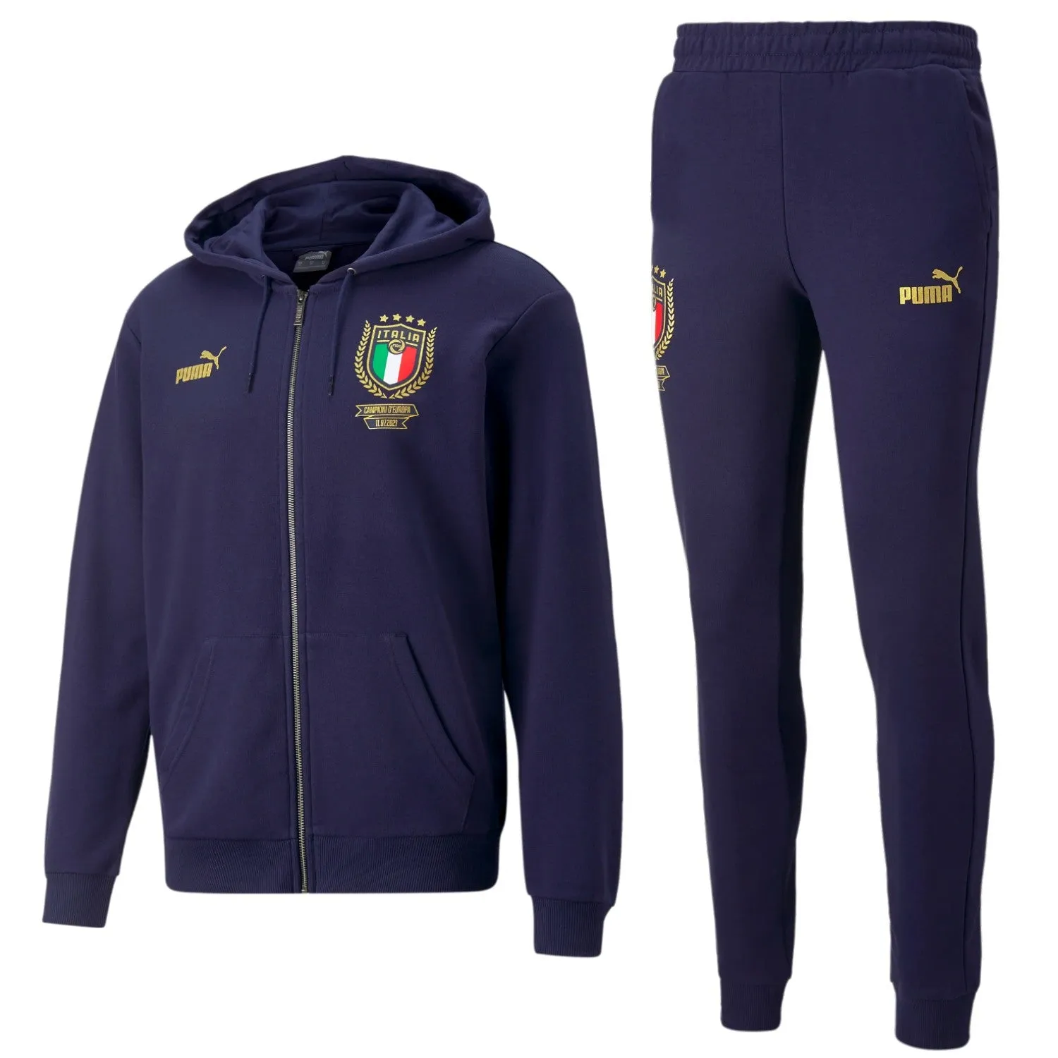 Italy Euro Winner cotton presentation tracksuit 2021/22 navy - Puma