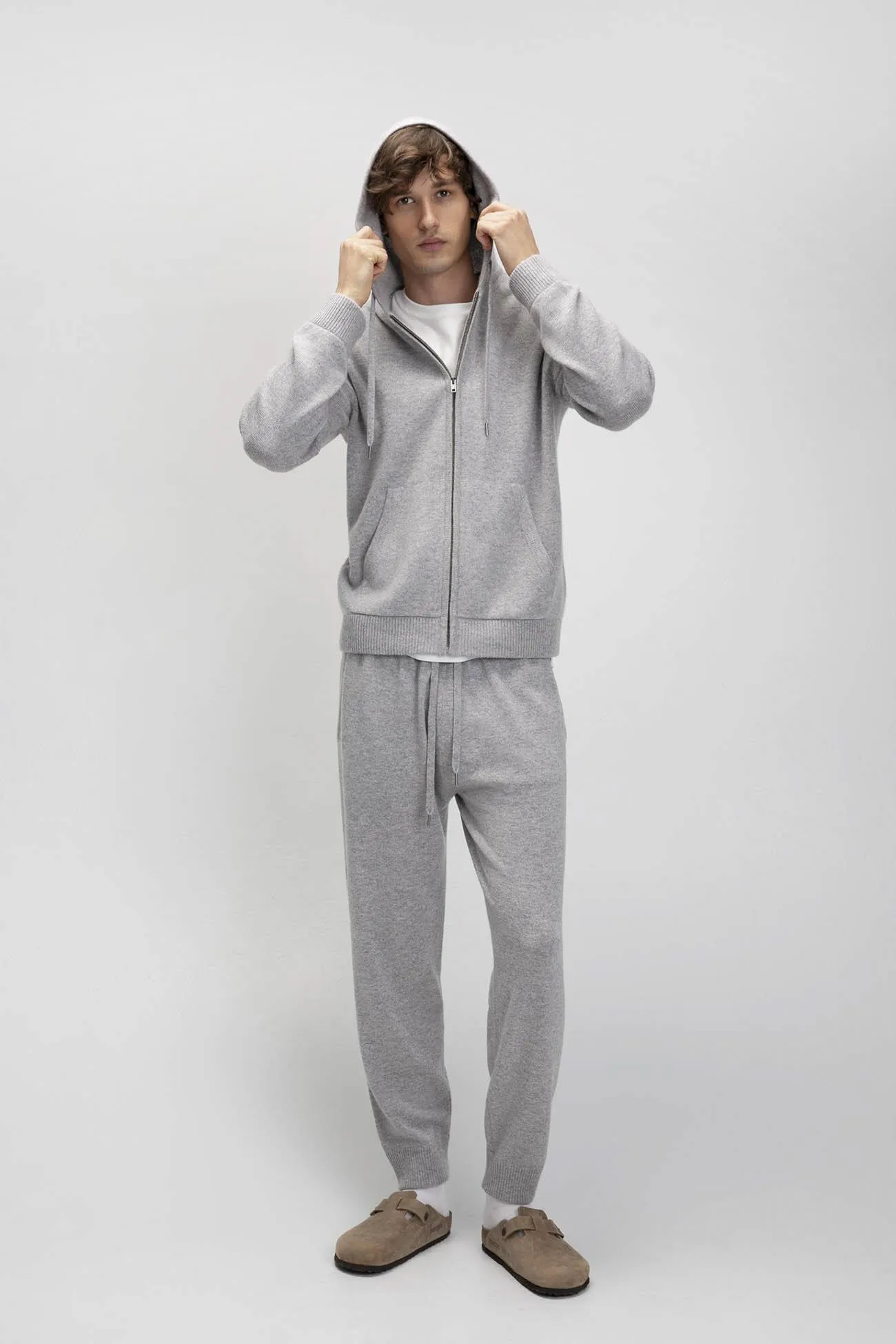 JAKE ZIP-UP CASHMERE HOODIE