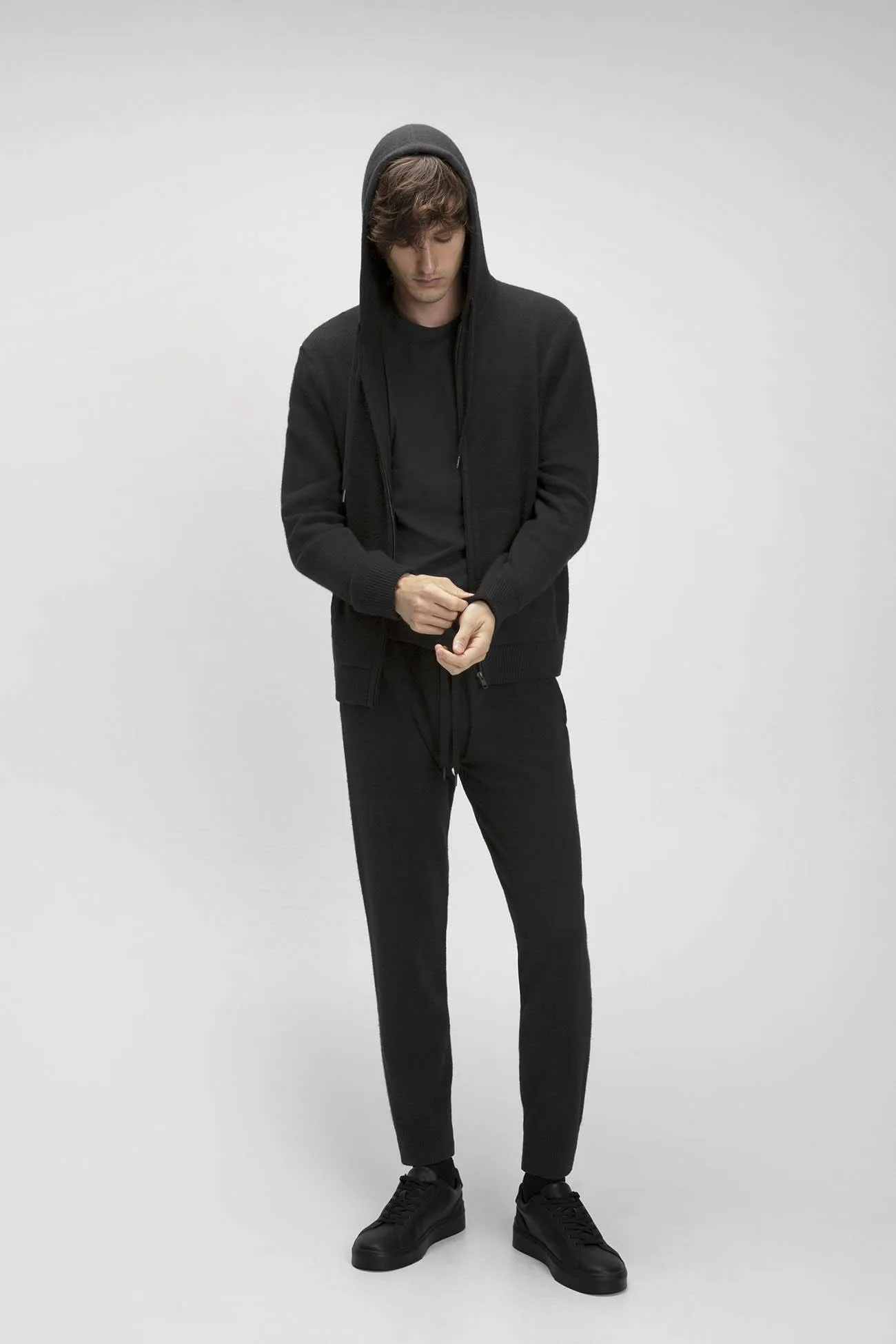 JAKE ZIP-UP CASHMERE HOODIE
