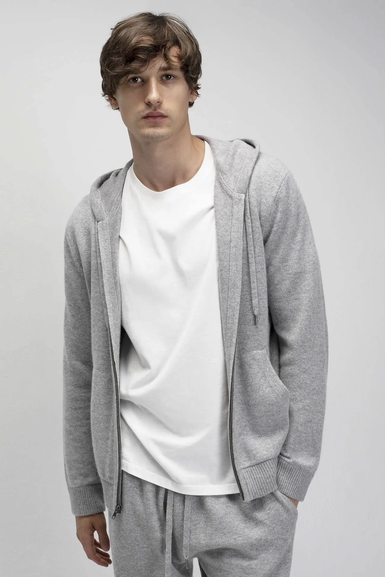 JAKE ZIP-UP CASHMERE HOODIE