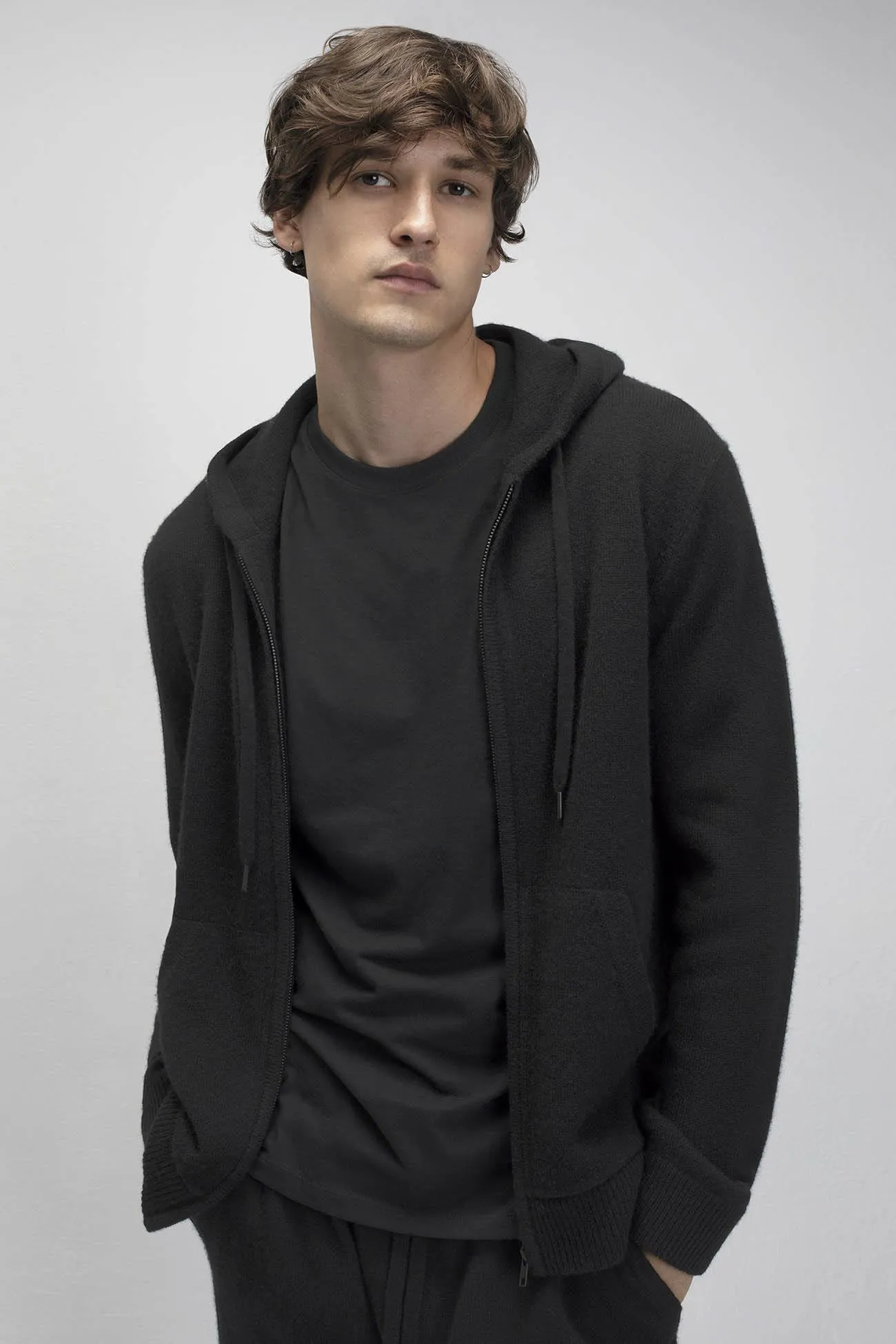 JAKE ZIP-UP CASHMERE HOODIE