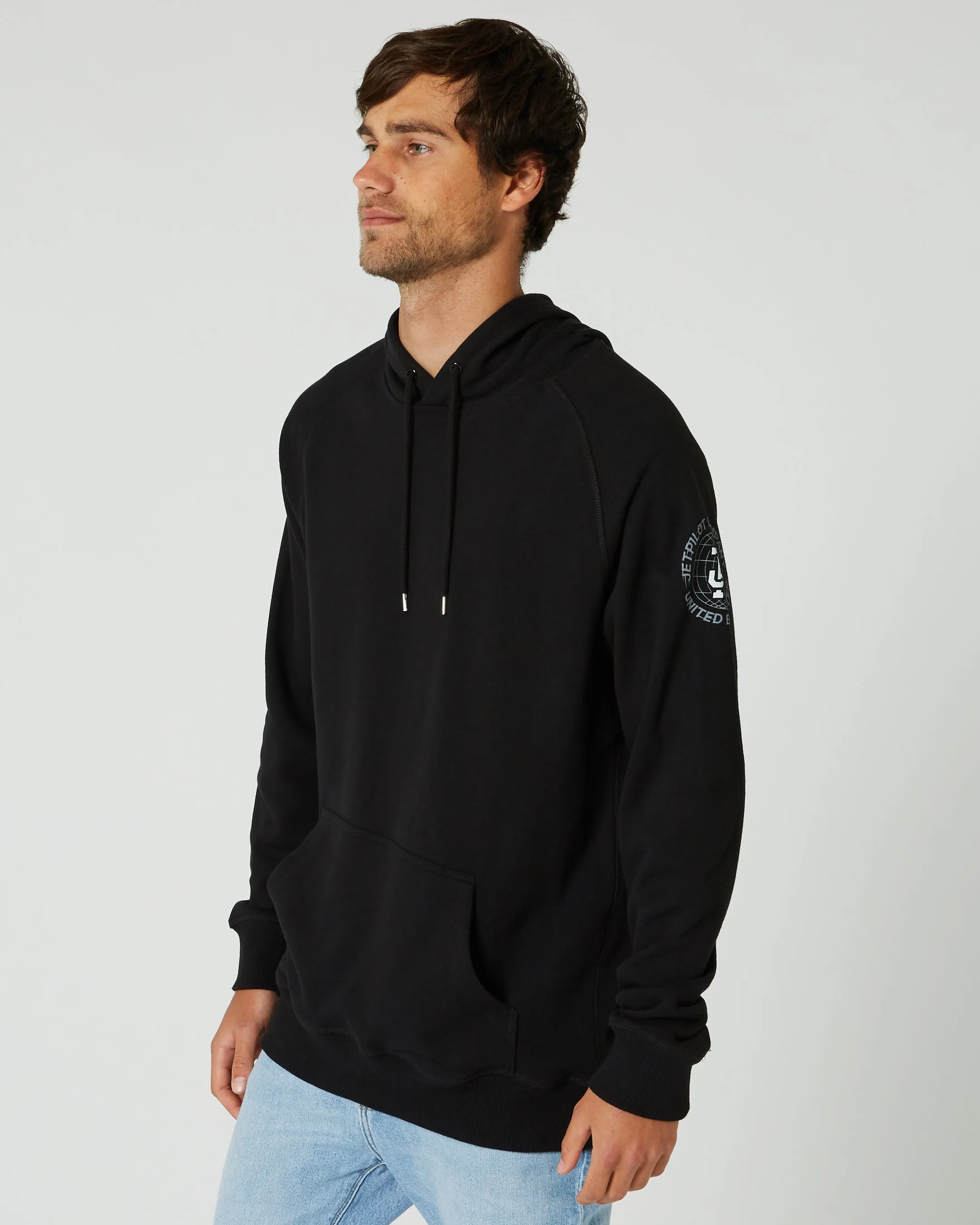 Jetpilot Global Mens Pullover Hoodie - Black