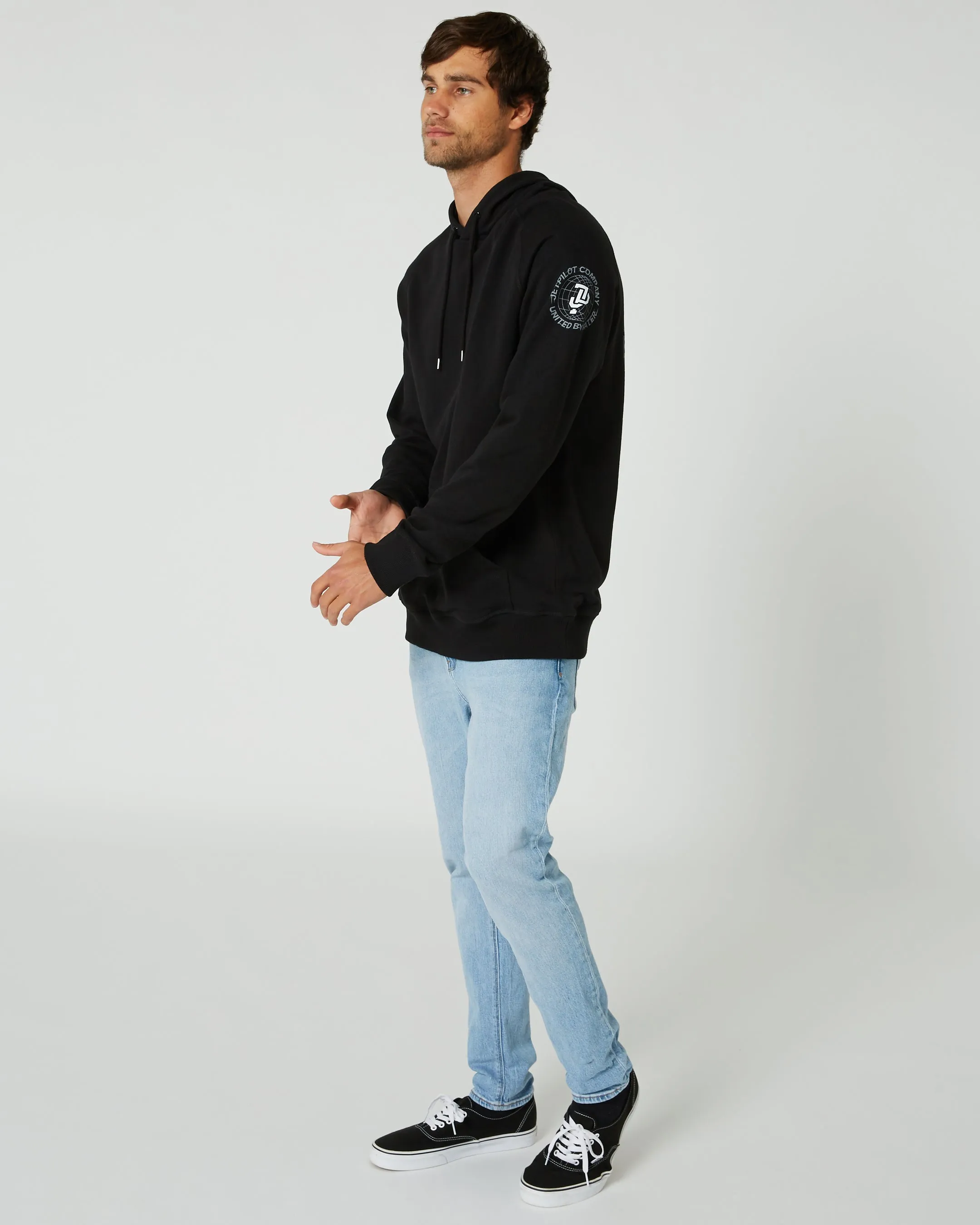 Jetpilot Global Mens Pullover Hoodie - Black