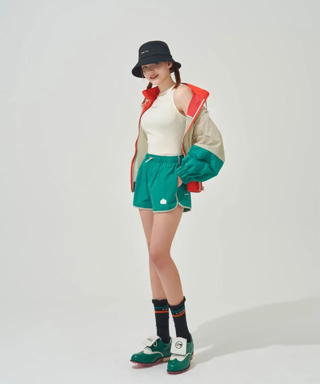 KANDINI Color Block Set-up Pants - Green