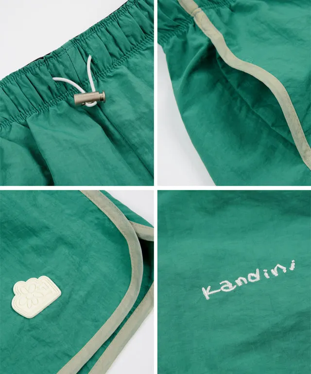 KANDINI Color Block Set-up Pants - Green