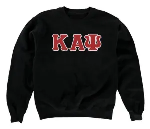 Kappa Alpha Psi 3-Letter Crewneck Sweatshirt (Vintage Black)