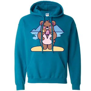 Kawaii Grizzly Bear Eating Ice Cream Sweatshirt Hoodie