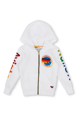 KID'S AVIATOR NATION ZIP HOODIE - WHITE