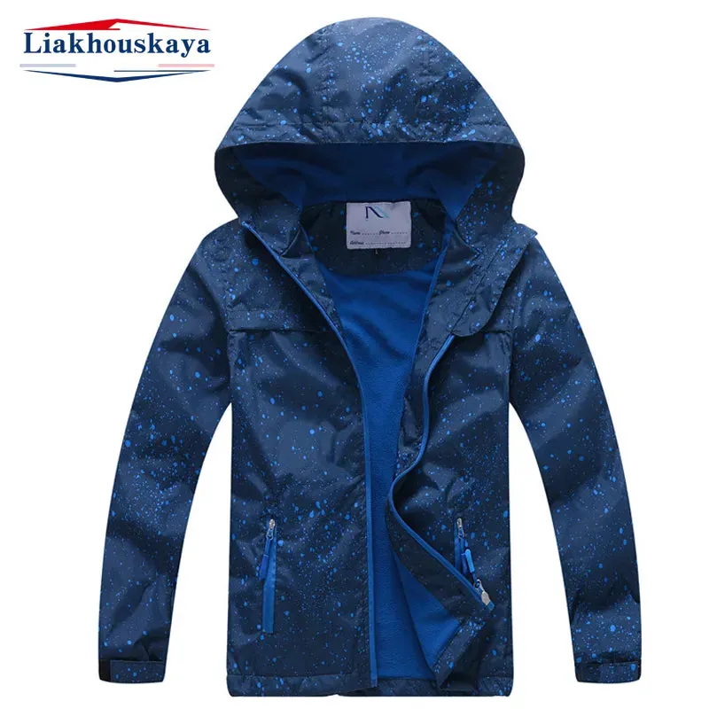 Kids Jacket For Boy Children'S Wear Boys Windbreaker Autumn Baby Waterproof Inner Polar Fleece Jackets Coat Outwear Submachine