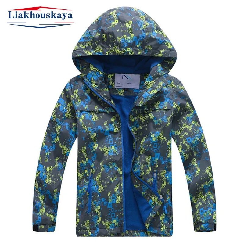 Kids Jacket For Boy Children'S Wear Boys Windbreaker Autumn Baby Waterproof Inner Polar Fleece Jackets Coat Outwear Submachine