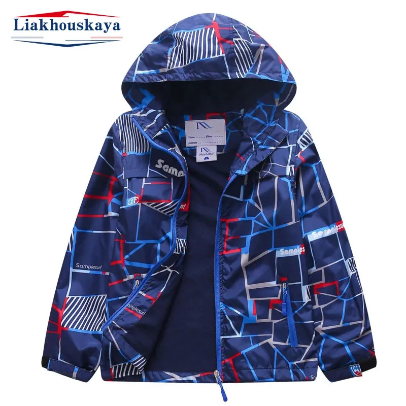 Kids Jacket For Boy Children'S Wear Boys Windbreaker Autumn Baby Waterproof Inner Polar Fleece Jackets Coat Outwear Submachine