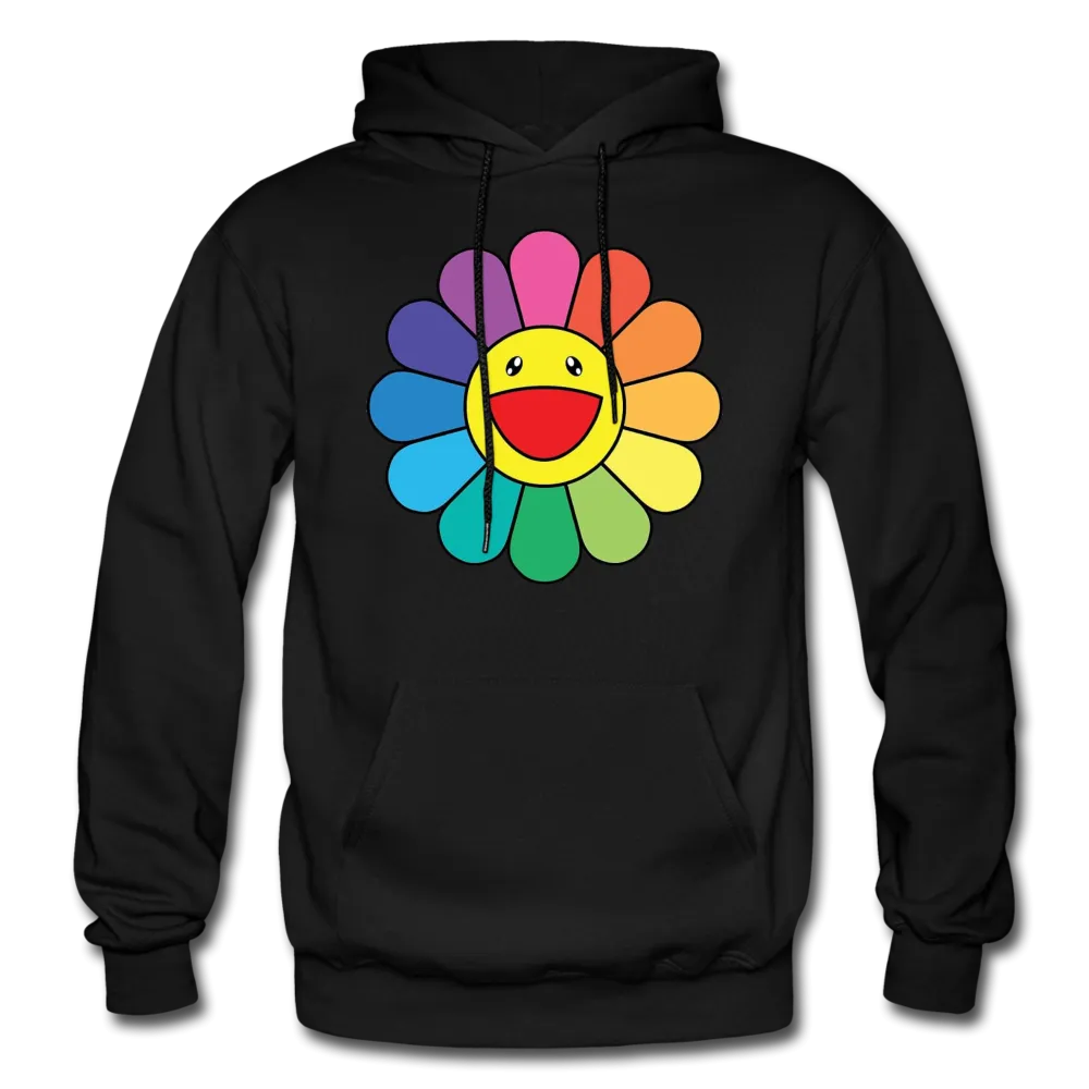 LGBTQ Rainbow Flower Men's/Unisex Premium Pullover Hoodie