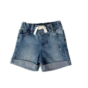 Little Bipsy Boy's Rolled Denim Short - Blue Wash