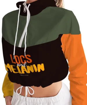 LOCS and MELANIN Women's Cropped Windbreaker
