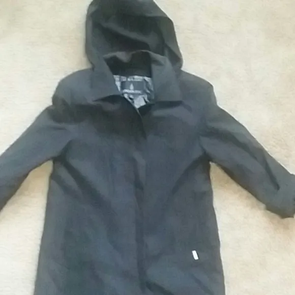 London Fog Rain Winter Hoodies Women Work Boho Coat Black Size XS