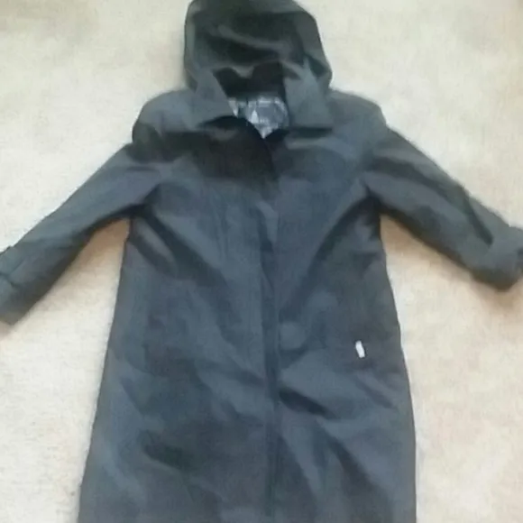 London Fog Rain Winter Hoodies Women Work Boho Coat Black Size XS