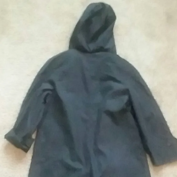 London Fog Rain Winter Hoodies Women Work Boho Coat Black Size XS