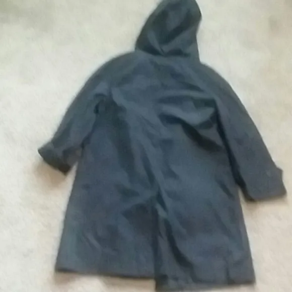 London Fog Rain Winter Hoodies Women Work Boho Coat Black Size XS