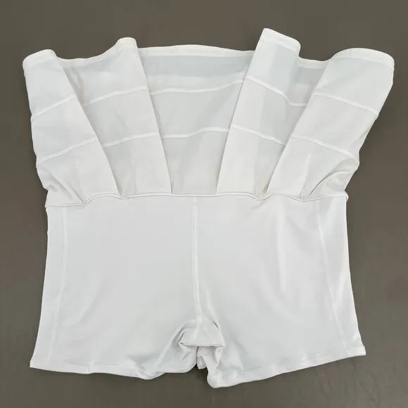 Lululemon Pace Rival II White Skirt Tennis Golf Running Active Skort Size 8 Reg