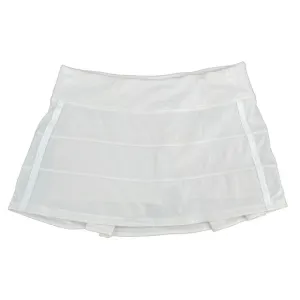 Lululemon Pace Rival II White Skirt Tennis Golf Running Active Skort Size 8 Reg