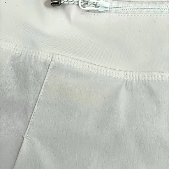Lululemon Pace Rival II White Skirt Tennis Golf Running Active Skort Size 8 Reg