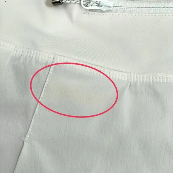 Lululemon Pace Rival II White Skirt Tennis Golf Running Active Skort Size 8 Reg