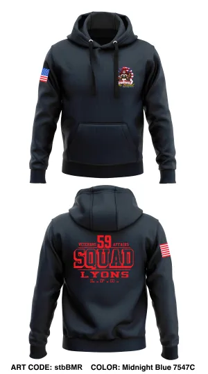 Lyons Fire Department  Core Men's Hooded Performance Sweatshirt - stbBMR