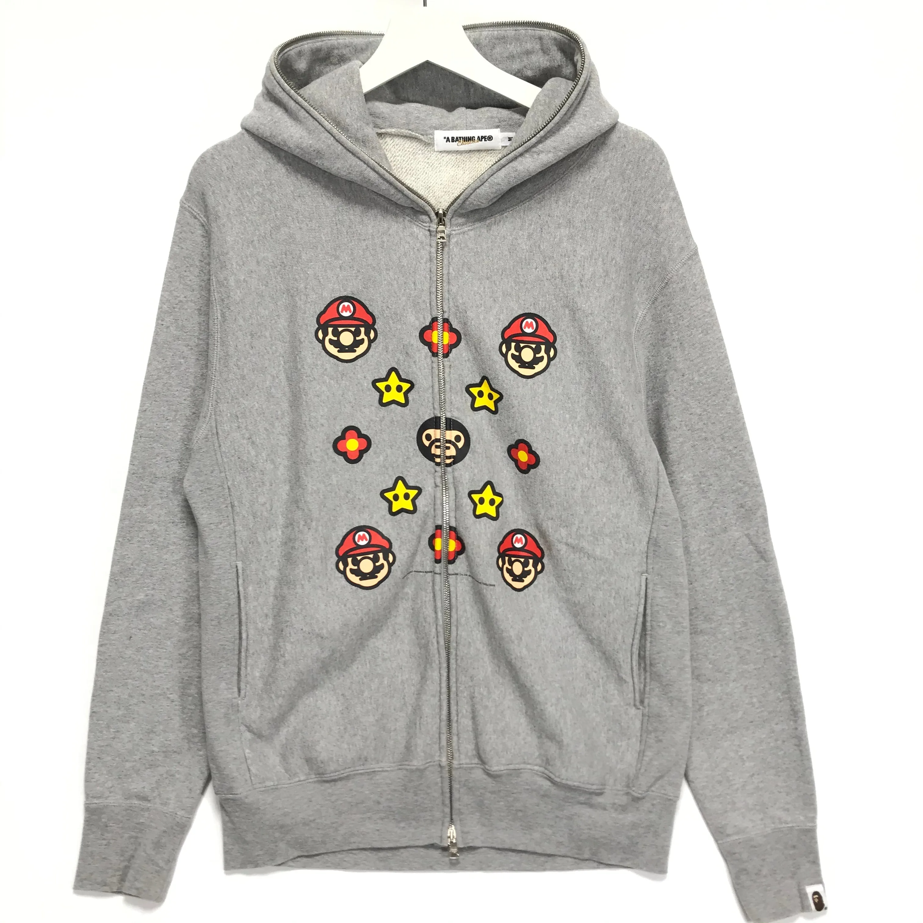 [M] A Bathing Ape Bape Baby Milo Mario Monogram Full Zip Hoodie