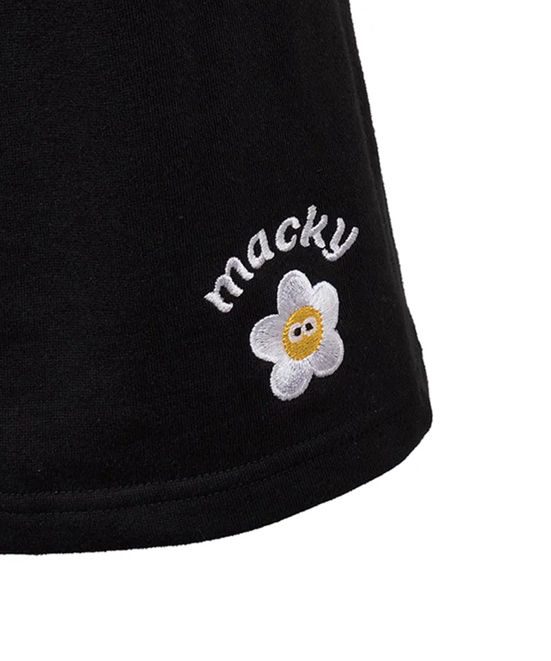 MACKY Golf: Daisy Bermuda Sweat  Pants - Black