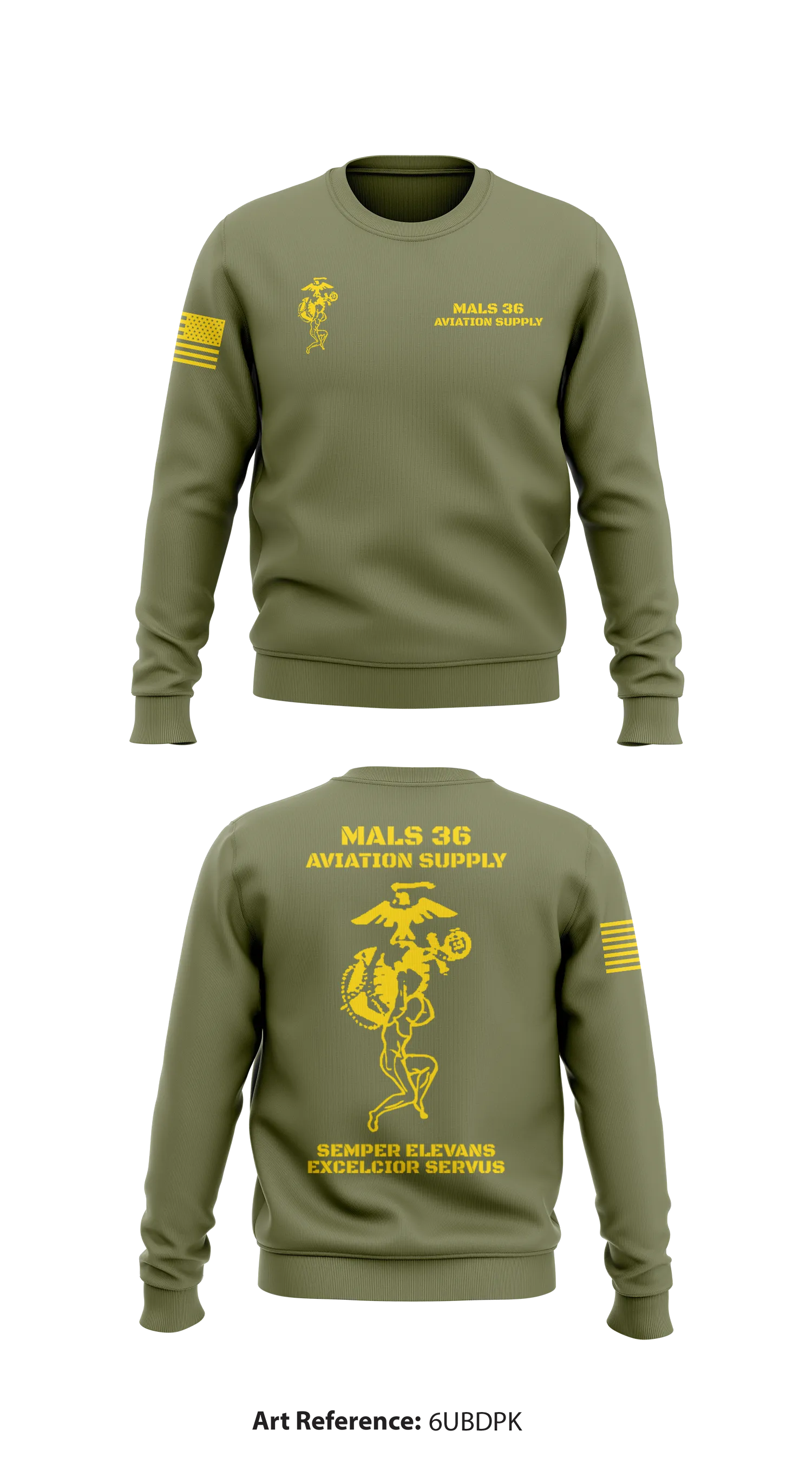 MALS 36 Aviation Supply Store 1 Core Men's Crewneck Performance Sweatshirt - 6uBdPk
