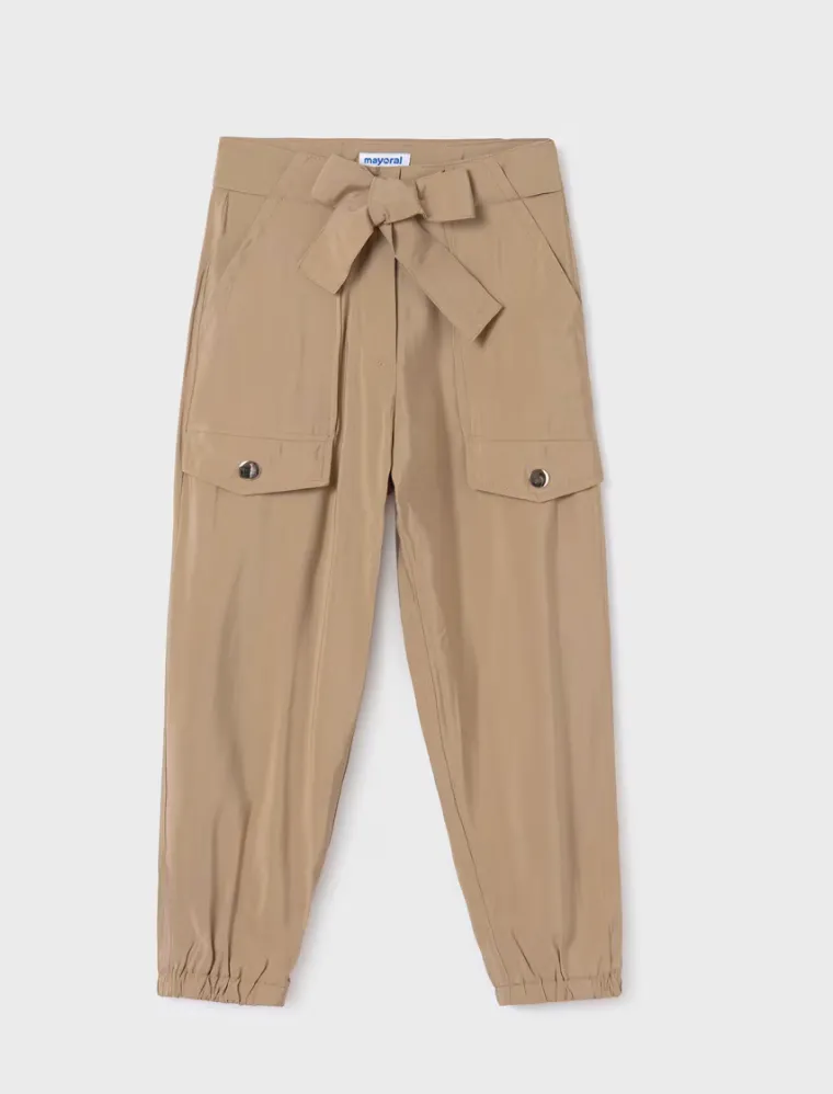 Mayoral Tween Brown Tie Pants