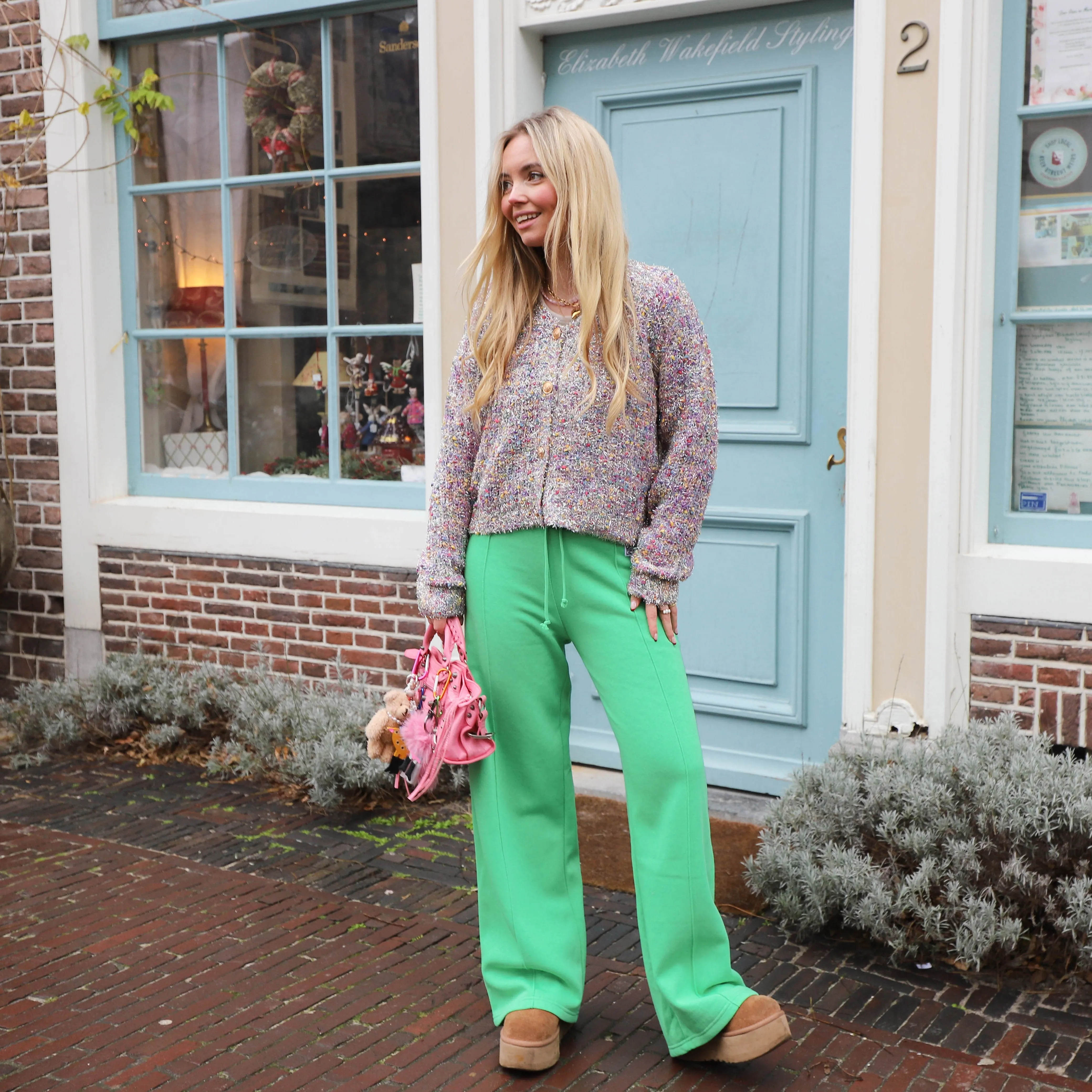 Mayra wide sweat pants green