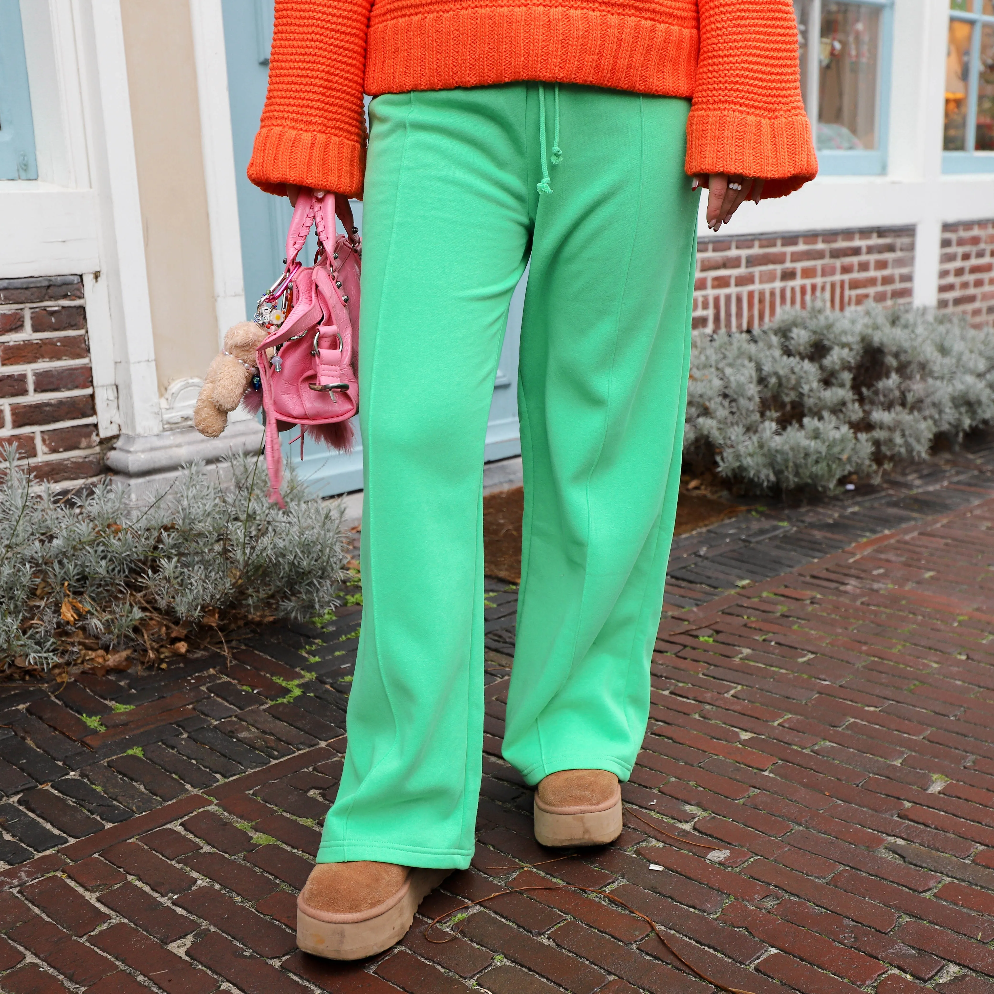 Mayra wide sweat pants green