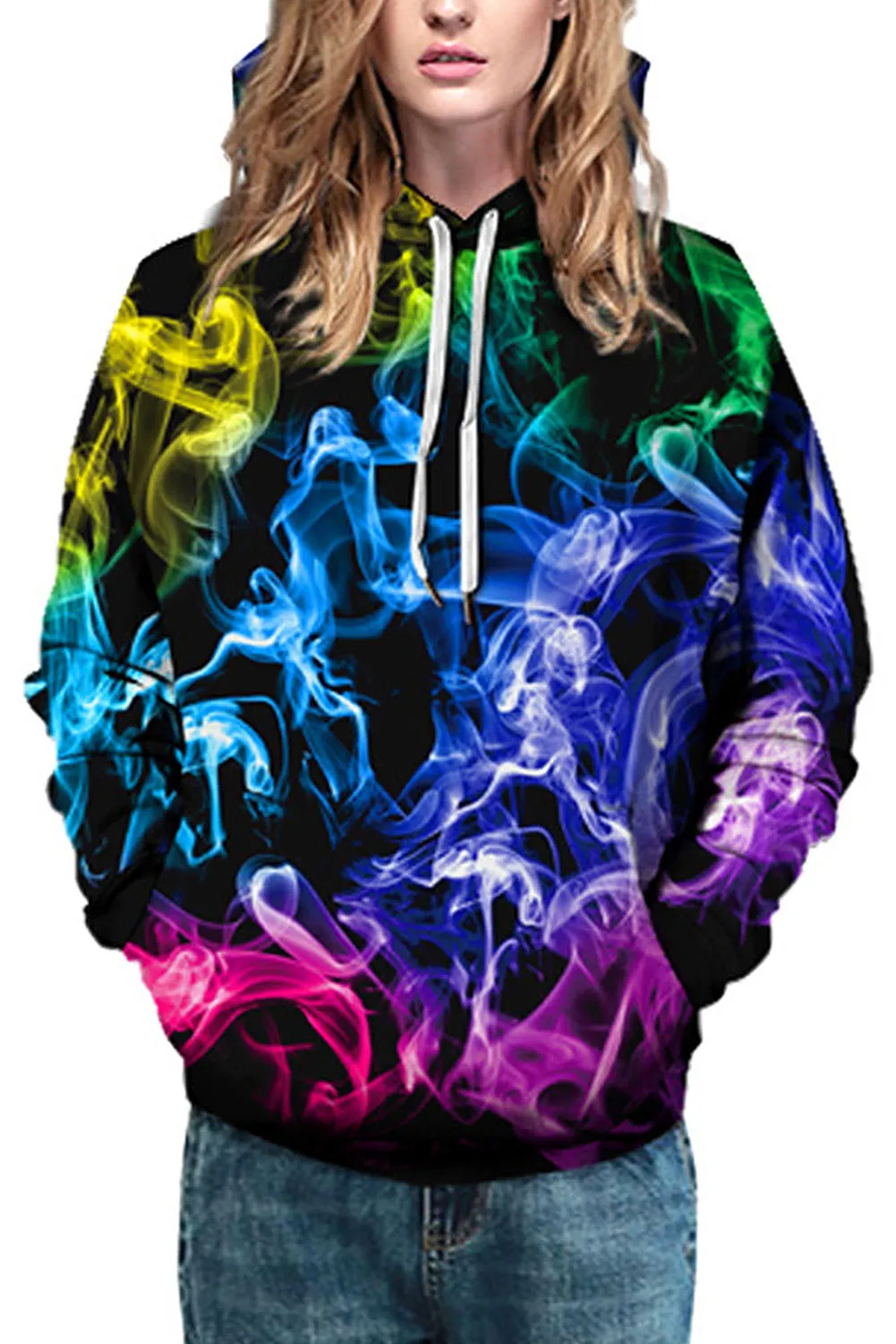 Men 3D Print Pullover Hoodie