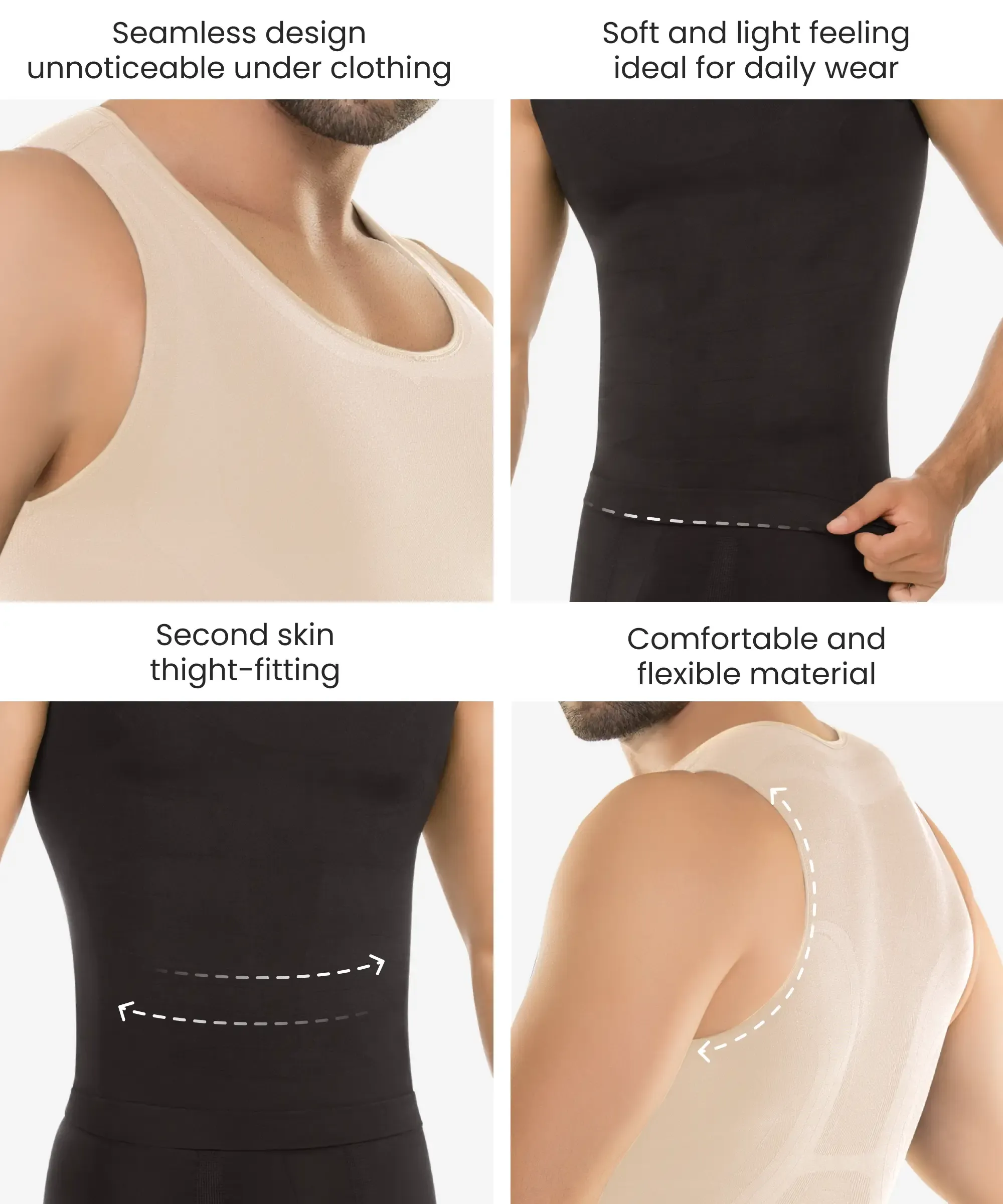 Men's seamless control compression shirt - Style 1518