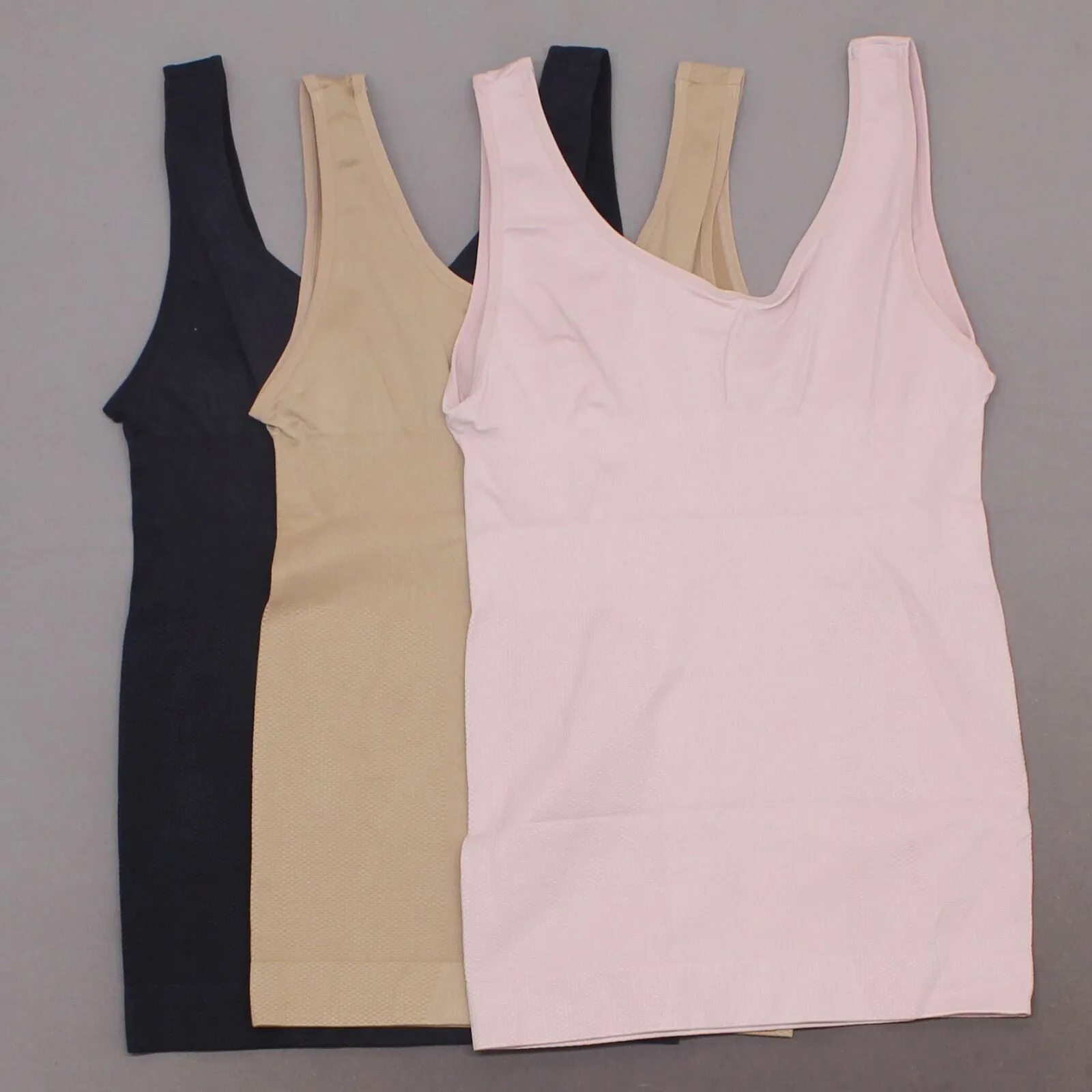 Nearly Nude Women's Plus Size 3 Pack Seamless Shaping Tank Tops