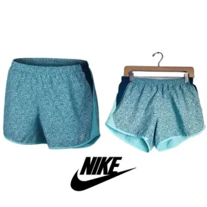 Nike 10K Agua Printed Running Shorts Blue Green Medium Large Nwot