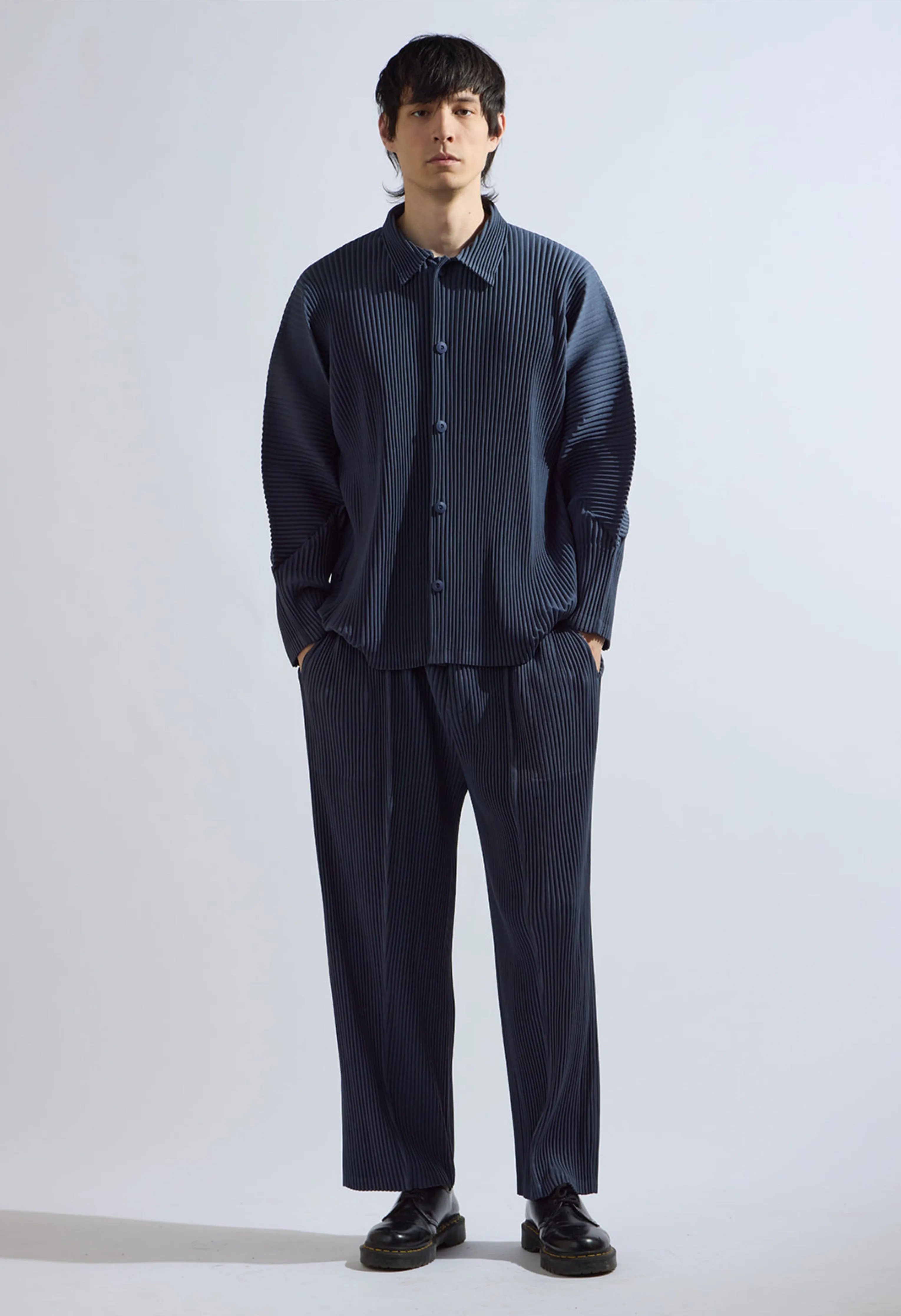 NKC PLEATED MENS JOGGER PANT NAVY