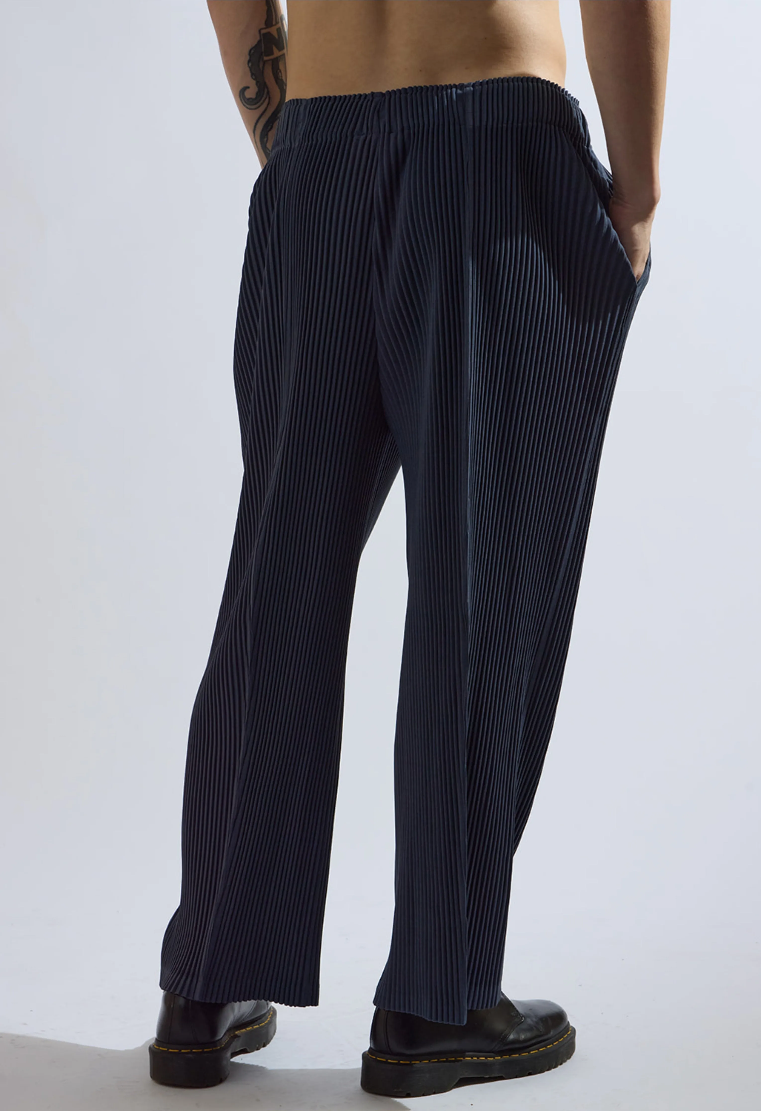 NKC PLEATED MENS JOGGER PANT NAVY