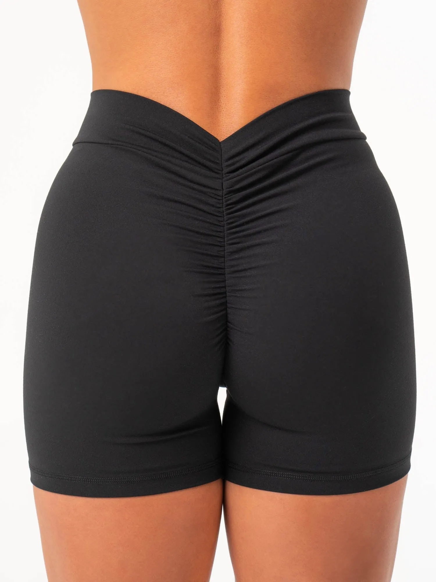 NKD V Scrunch Shorts - Black