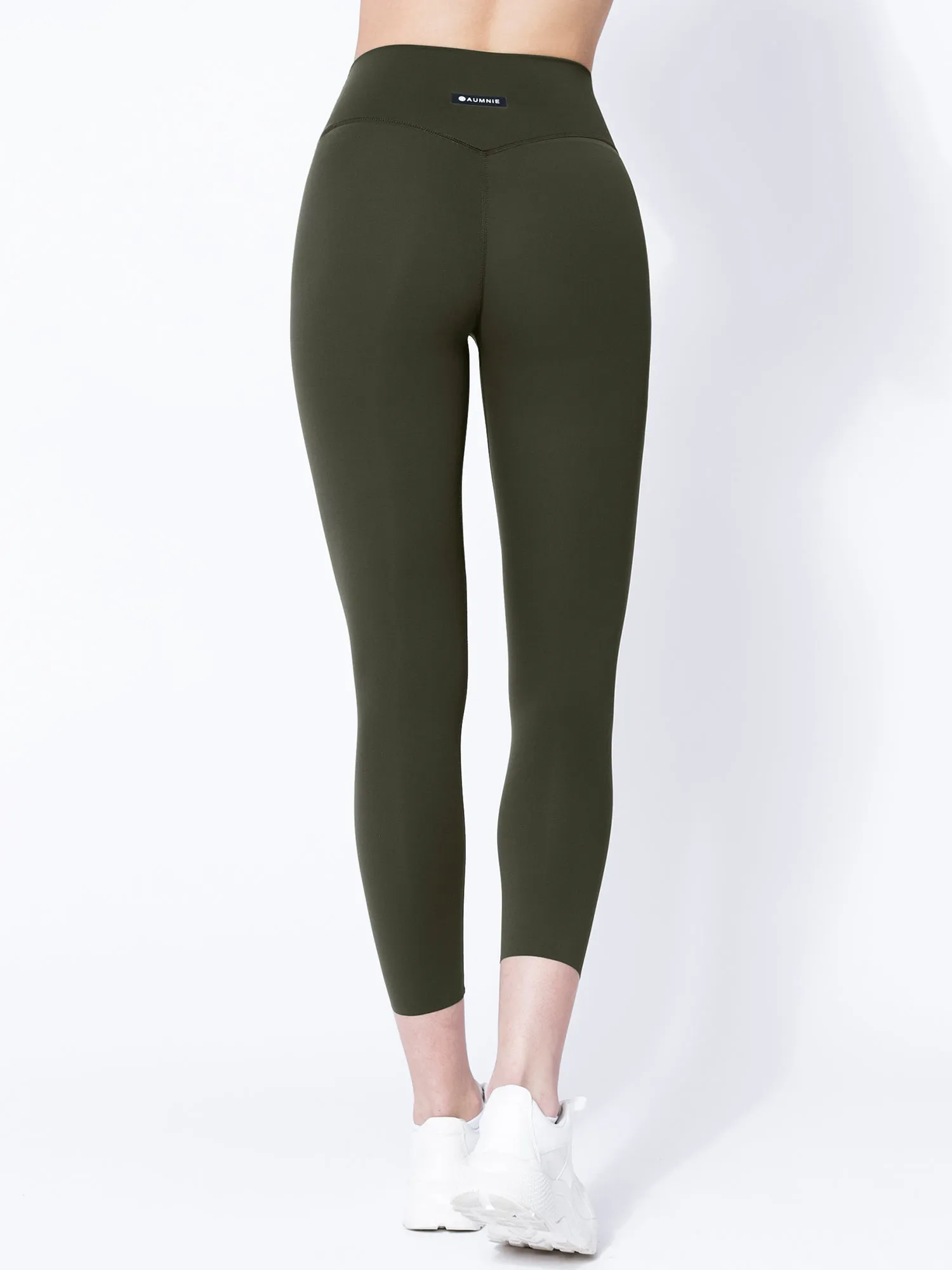 NUDE WRAP ANKLE CROPS, DARK GREEN