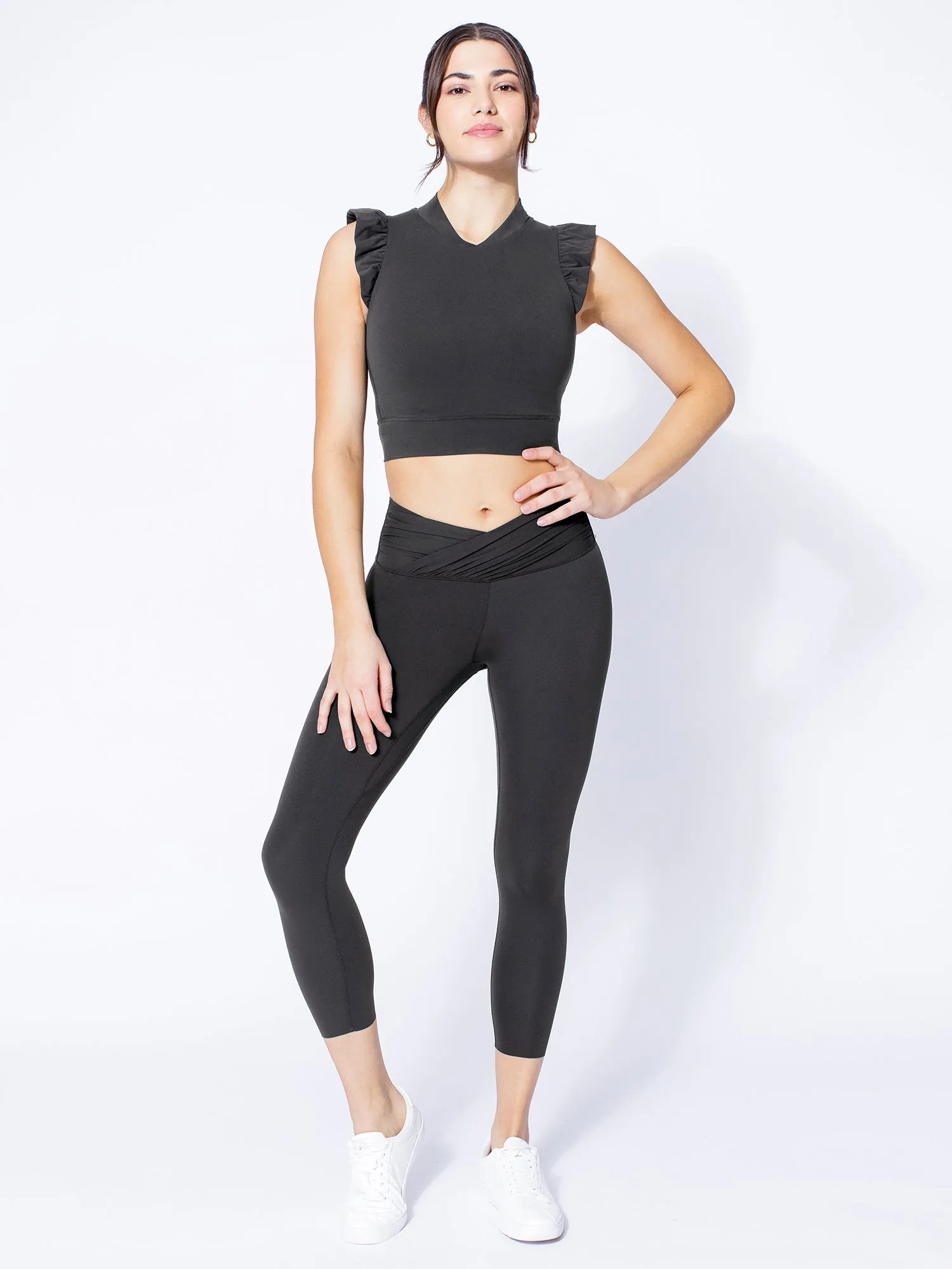 NUDE WRAP ANKLE CROPS, LIMESTONE