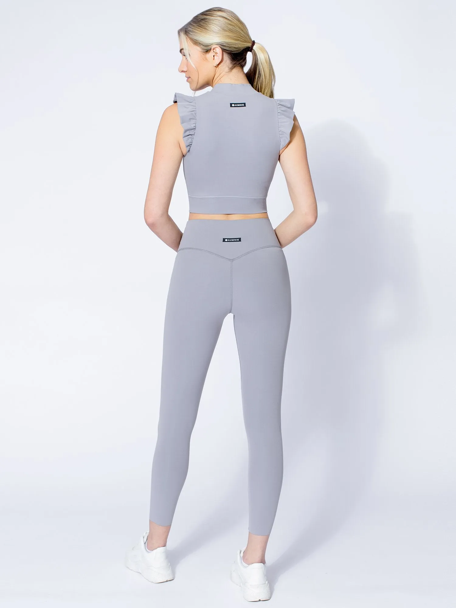 NUDE WRAP ANKLE CROPS, LUNAR GREY