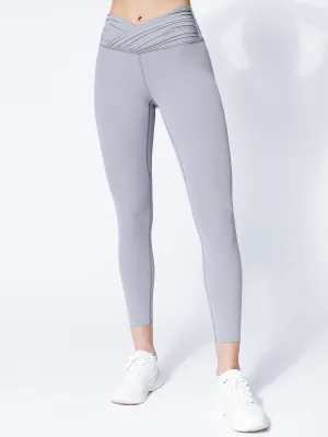 NUDE WRAP ANKLE CROPS, LUNAR GREY