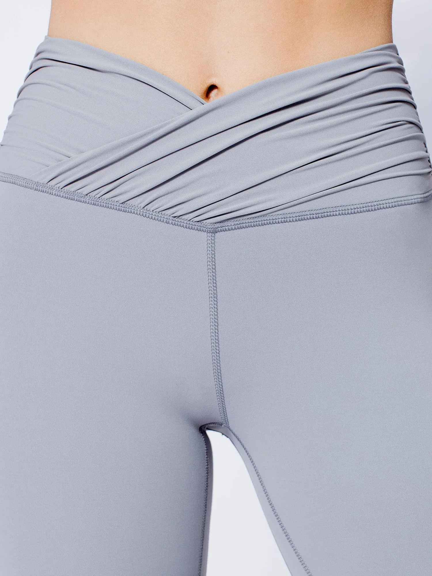 NUDE WRAP ANKLE CROPS, LUNAR GREY